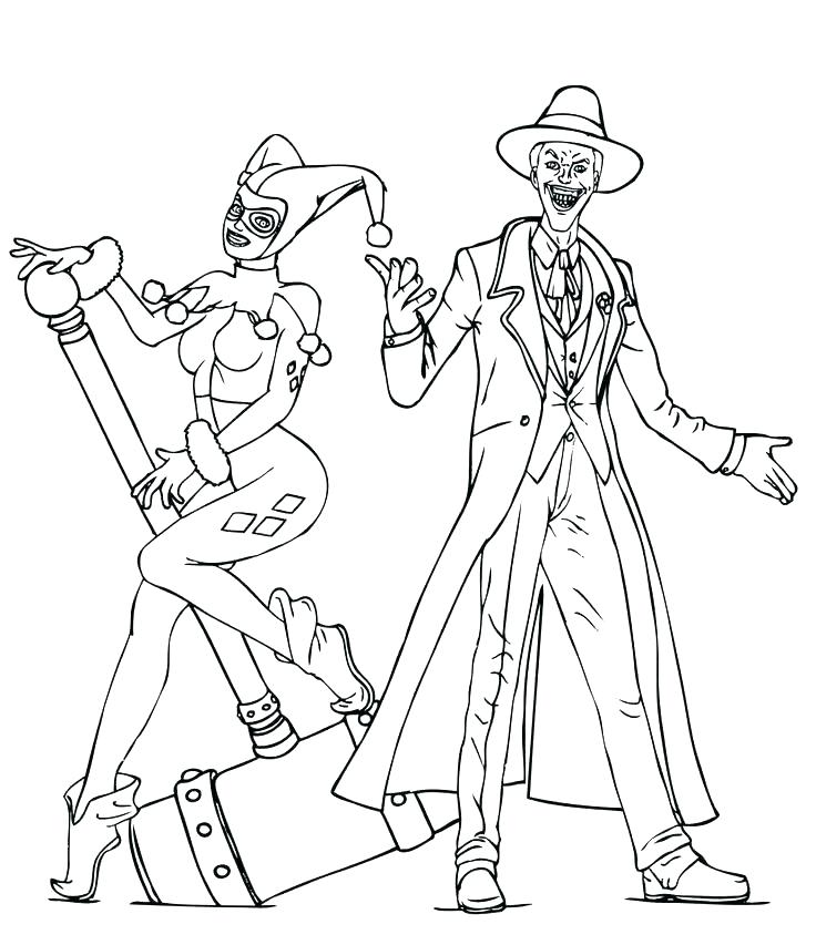 736x853 Joker Coloring Pages The Joker Coloring Pages Batman And Joker