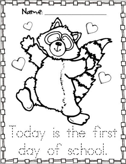 417x541 Kissing Hand Activities Free Chester The Raccoon Coloring Page
