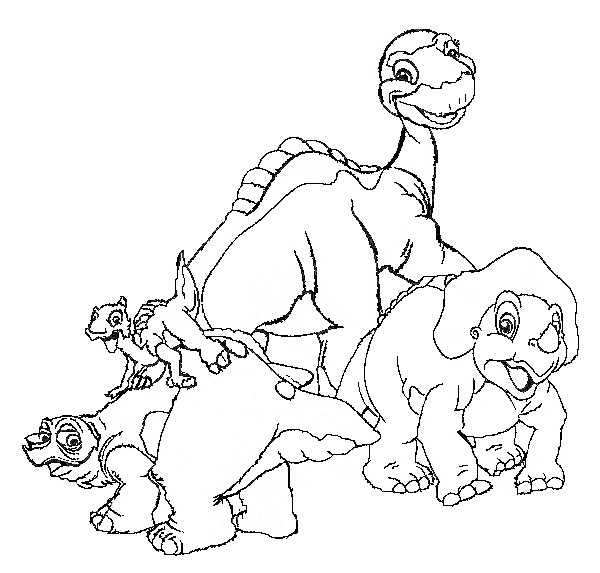 600x573 Land Before Time Free Coloring Pages Land Before Time Coloring