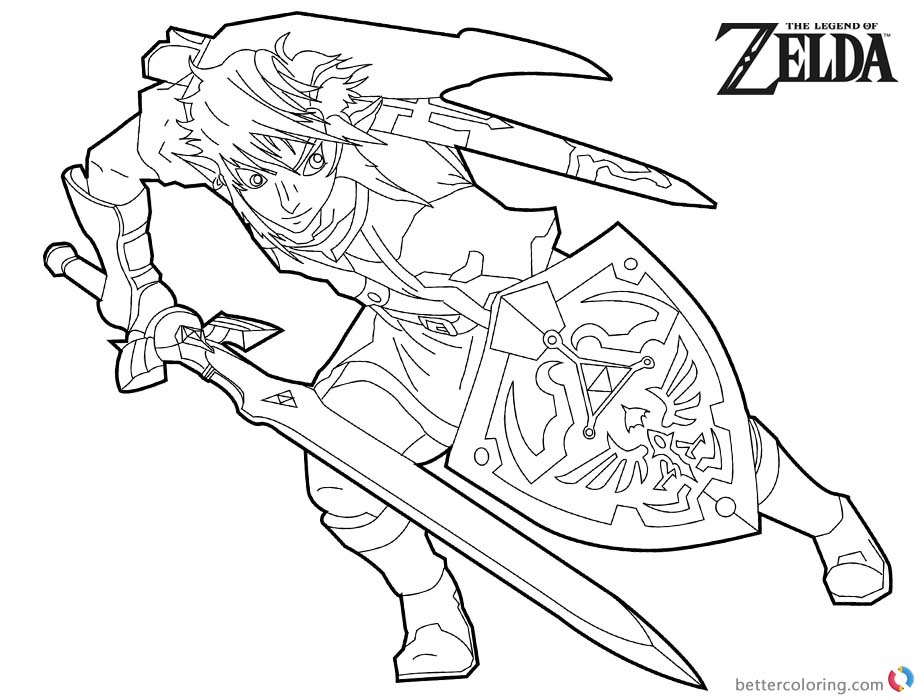 920x700 Legend Of Zelda Coloring Pages Black And White