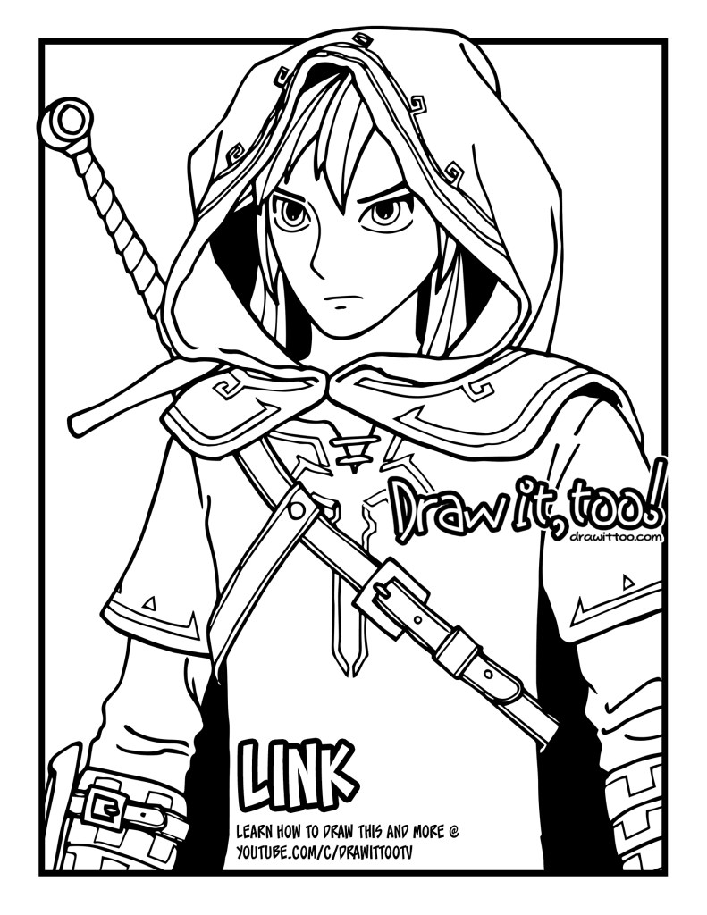 791x1024 Zelda Breath Of The Wild Coloring Pages Free Coloring For Kids 2018