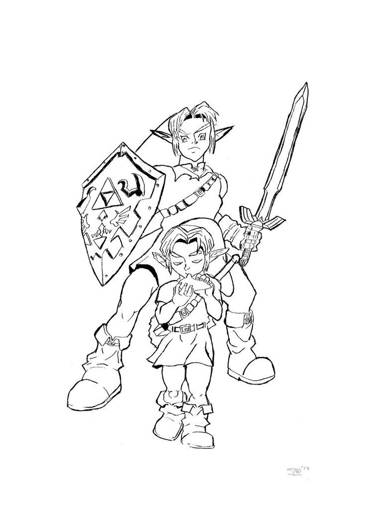 Link And Zelda Coloring Page Free Printable Pages Legend 752x1063 Link And Zelda Coloring Page Free Printable Pages Legend
