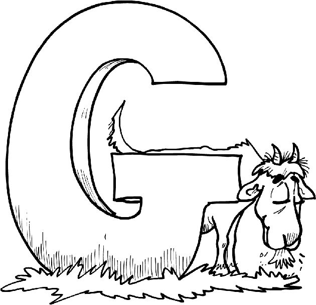 The Letter G Coloring Pages