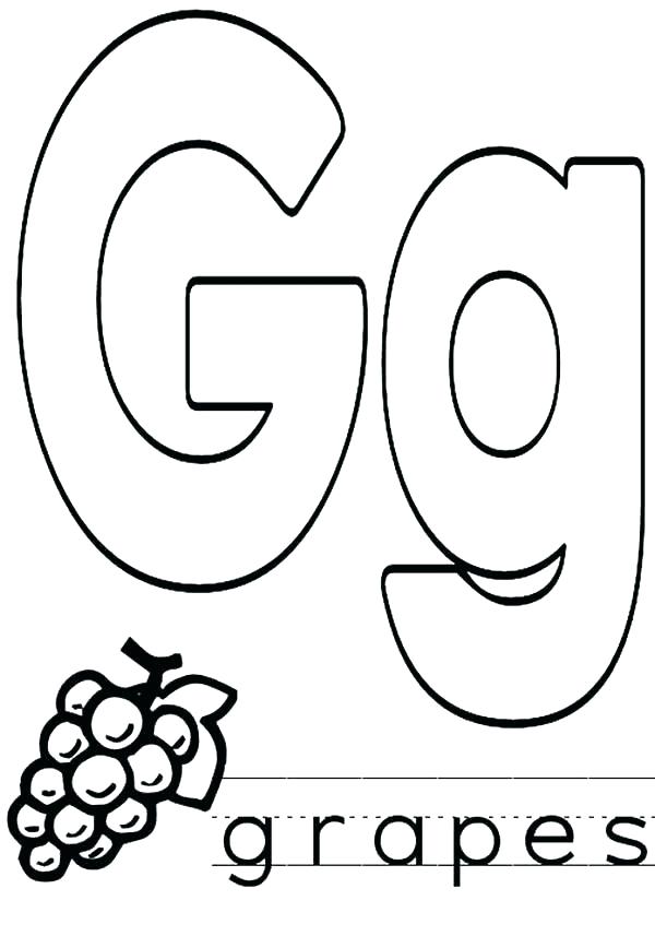 Grapes Coloring Pages G Coloring Page Grape Coloring Page Letter G 600x857 Grapes Coloring Pages G Coloring Page Grape Coloring Page Letter G