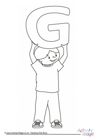 Letter G Colouring Pages 320x452 Letter G Colouring Pages