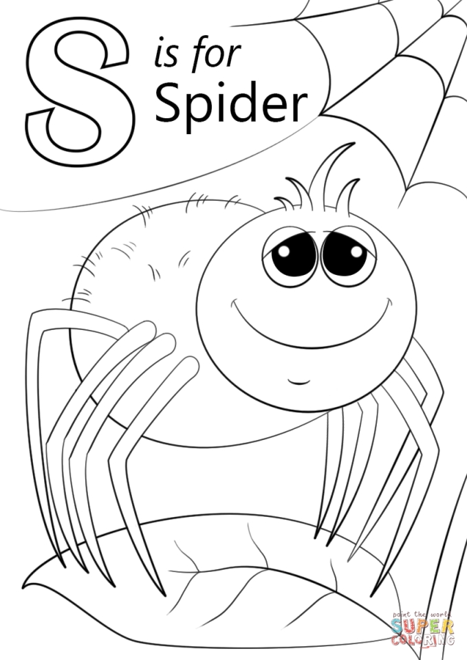 679x960 Get This Letter S Coloring Pages Spider
