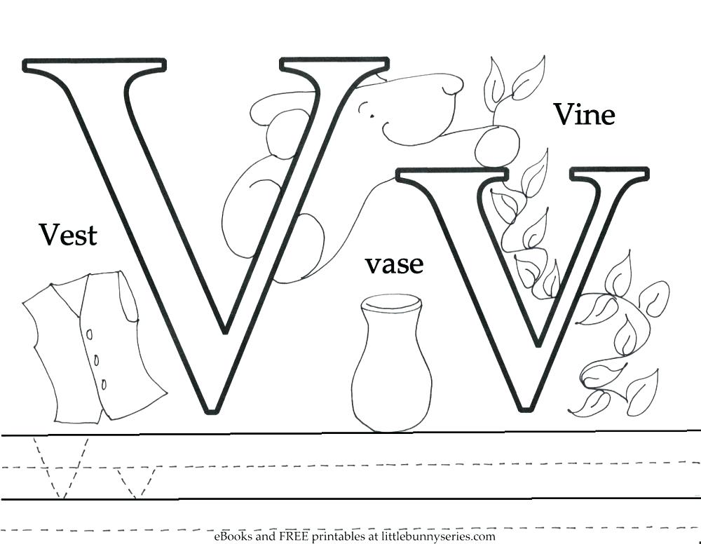 1000x776 Letter V Coloring Page V Coloring Page Letter V Coloring Page