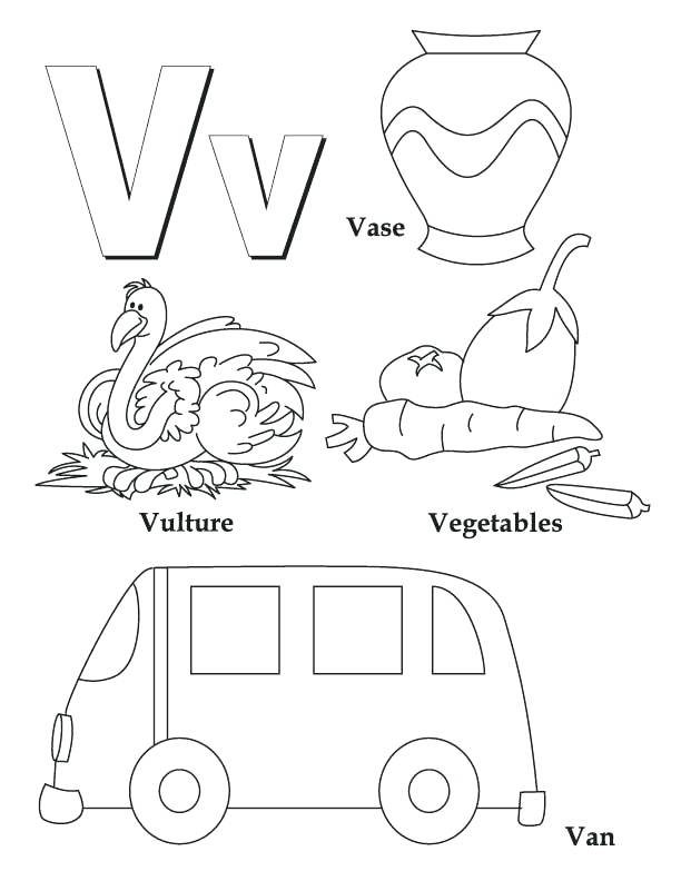 612x792 Letter V Coloring Page V Coloring Page My A To Z Coloring Book