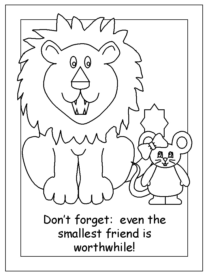 718x957 The Lion The Mouse Coloring Pages Drawn Mice Lion Pencil