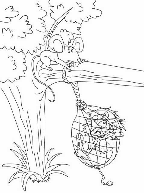 478x640 The Lion And The Mouse Coloring Pages Kids Page Lion And The Mouse