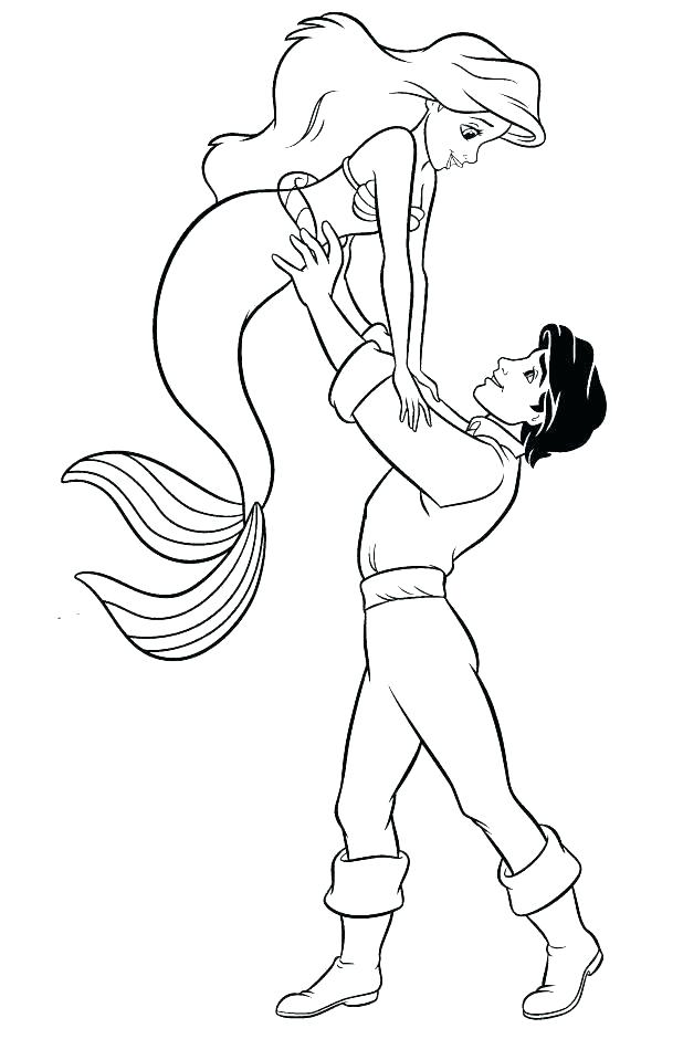 Prince Eric Coloring Pages 618x940 Prince Eric Coloring Pages