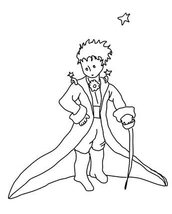Click The Little Prince Coloring Page For Printable Version 345x430 Click The Little Prince Coloring Page For Printable Version