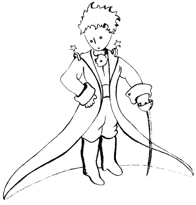 Coloring Page The Little Prince By Saint Exupery 3 650x682 Coloring Page The Little Prince By Saint Exupery 3