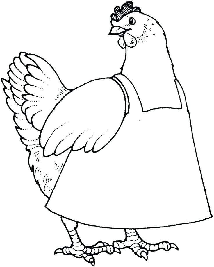 736x919 The Little Red Hen Coloring Pages