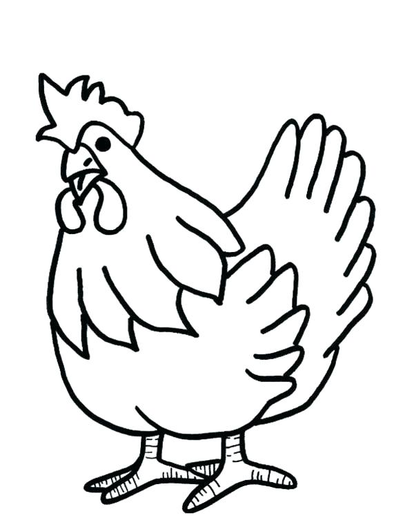 600x763 Hen Coloring Page Hen Coloring Pages Farm Animal Hen Coloring Page
