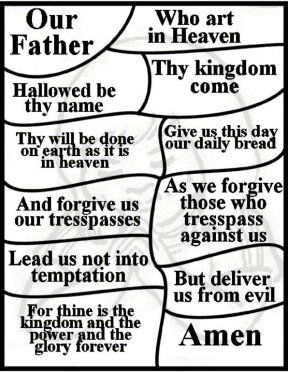 Lord's Prayer For Children Free Lord's Prayer Coloring Pages 288x372 Lord's Prayer For Children Free Lord's Prayer Coloring Pages