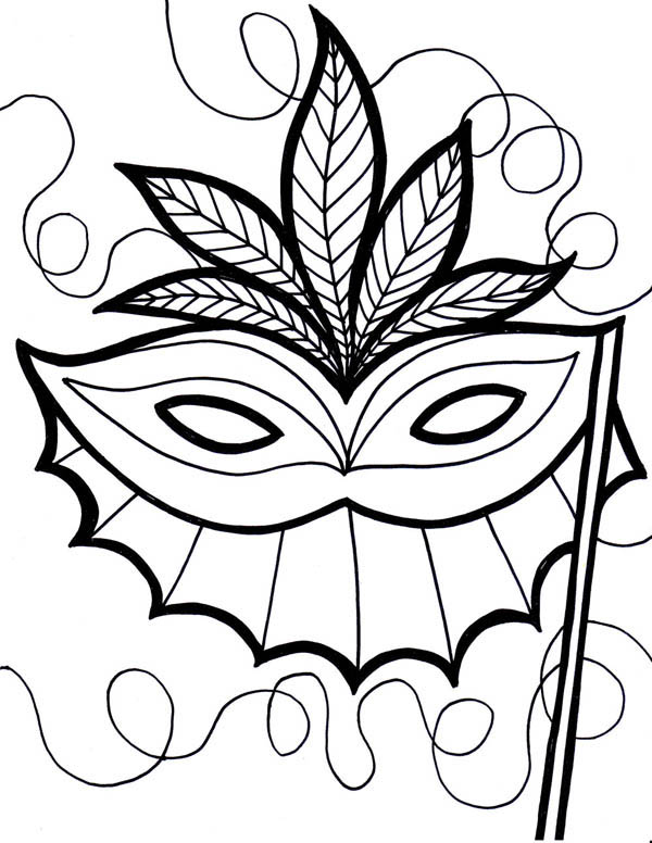 An Ethnic Mardi Gras Mask Coloring Page 600x776 An Ethnic Mardi Gras Mask Coloring Page