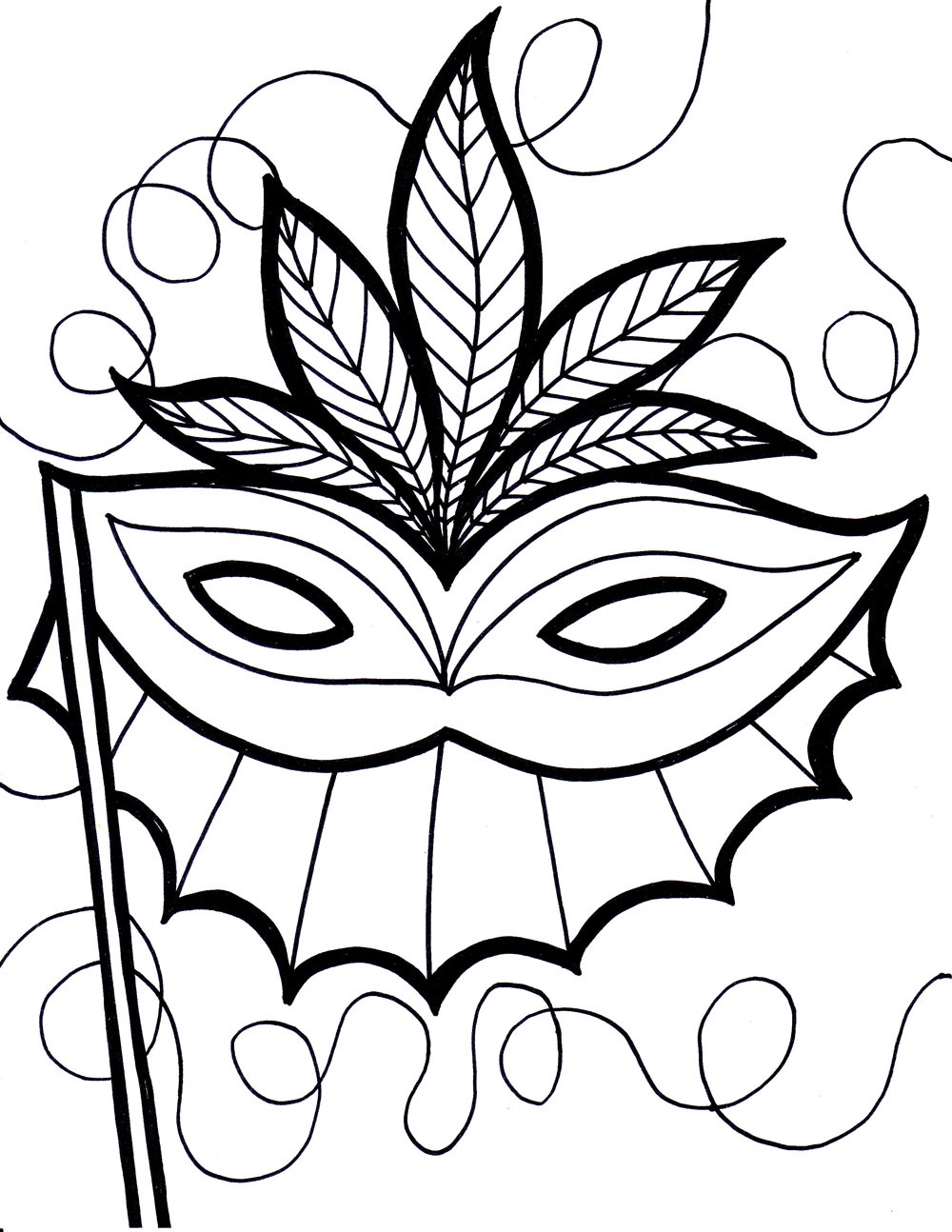 Authentic Carnival Mask Coloring Page Free Pri 1000x1294 Authentic Carnival Mask Coloring Page Free Pri