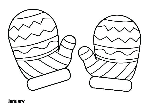 600x425 Mitten Coloring Page
