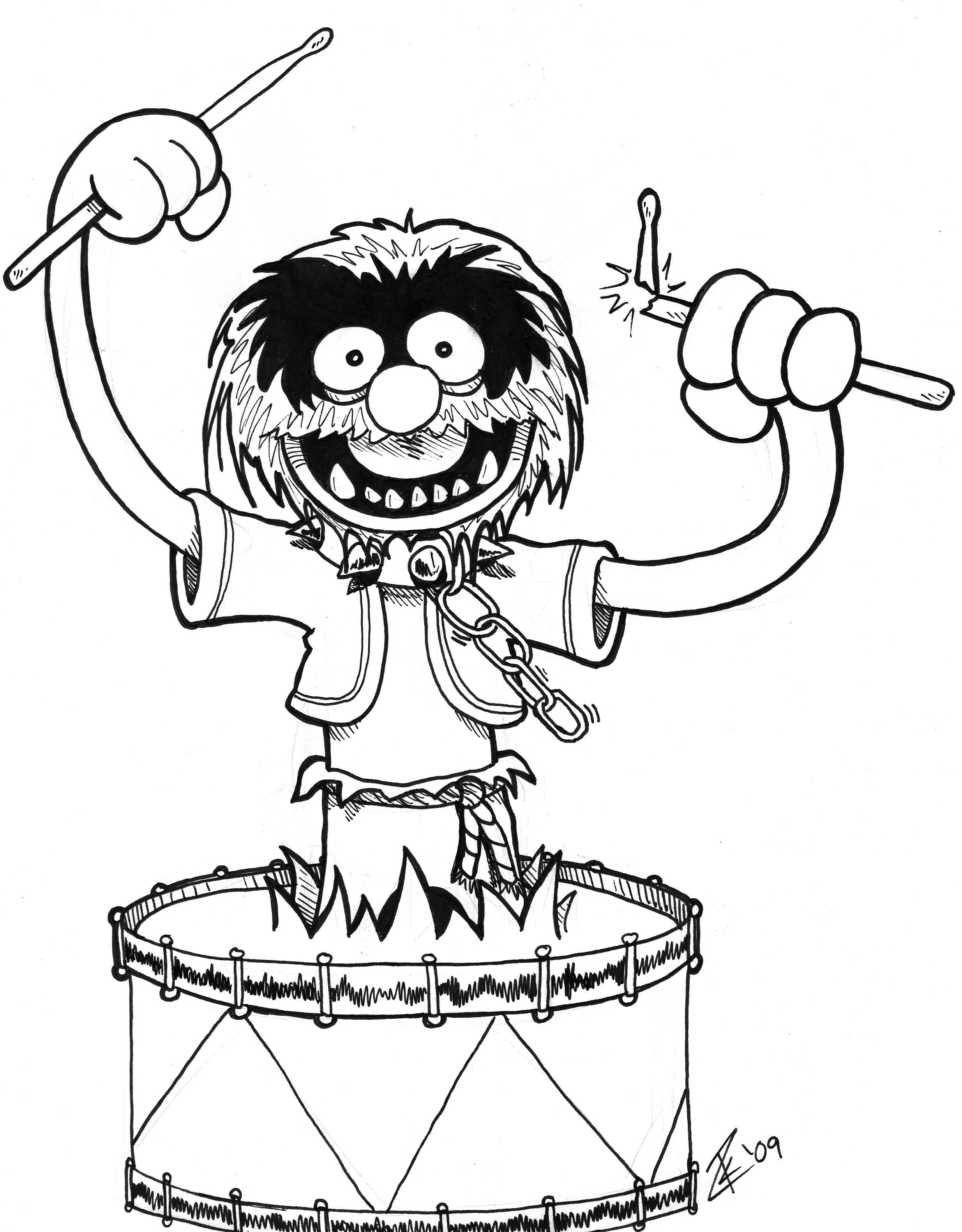 Muppet Show Drumming Muppet Show Coloring Pages 2469x3161 Muppet Show Drumming Muppet Show Coloring Pages