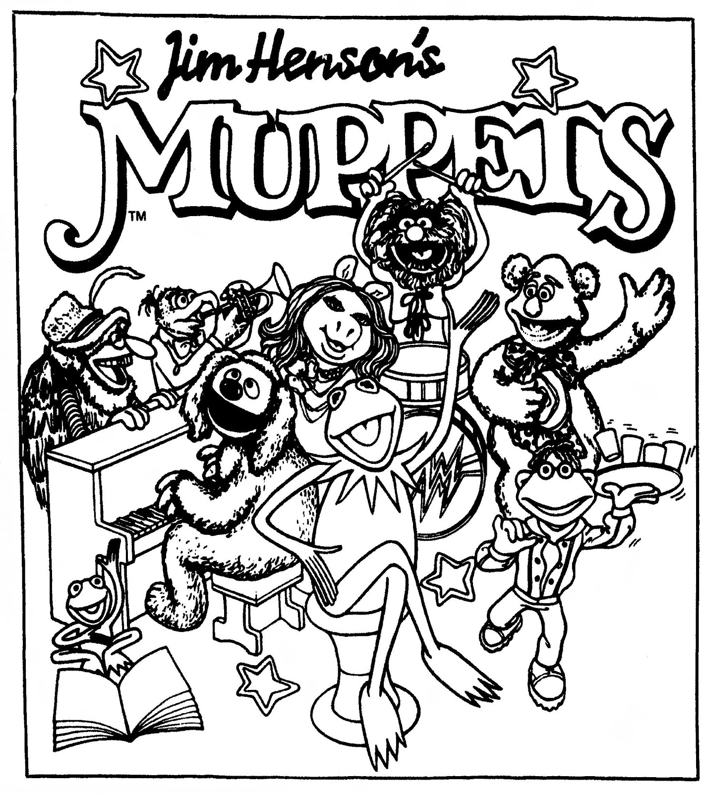 Muppets Coloring Pages 1420x1600 Muppets Coloring Pages