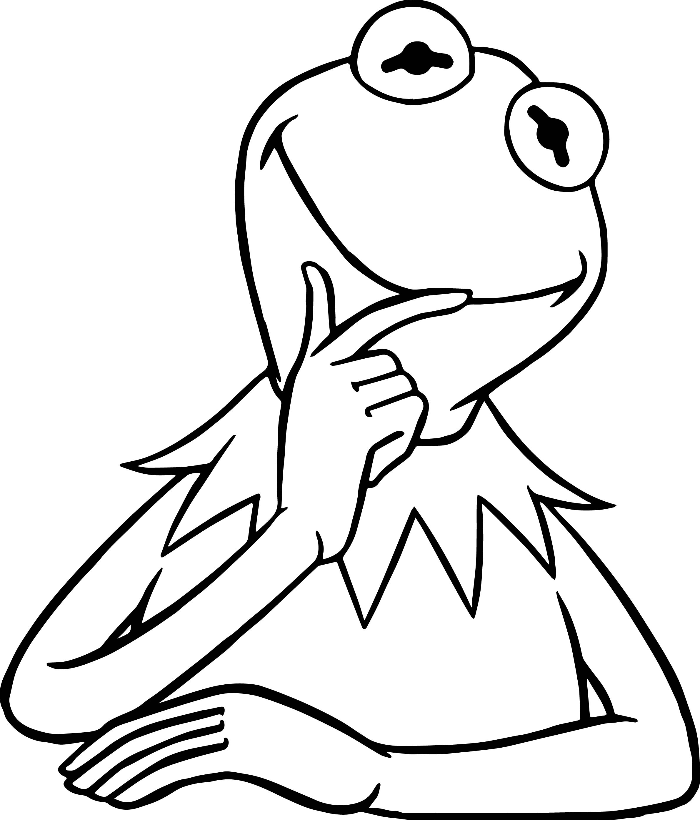 The Muppets Kermit The Frog Think Coloring Pages Wecoloringpage 2380x2787 The Muppets Kermit The Frog Think Coloring Pages Wecoloringpage