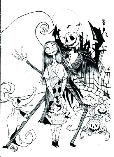 391x540 Nightmare Before Christmas Color Pages Mare Nightmare Before