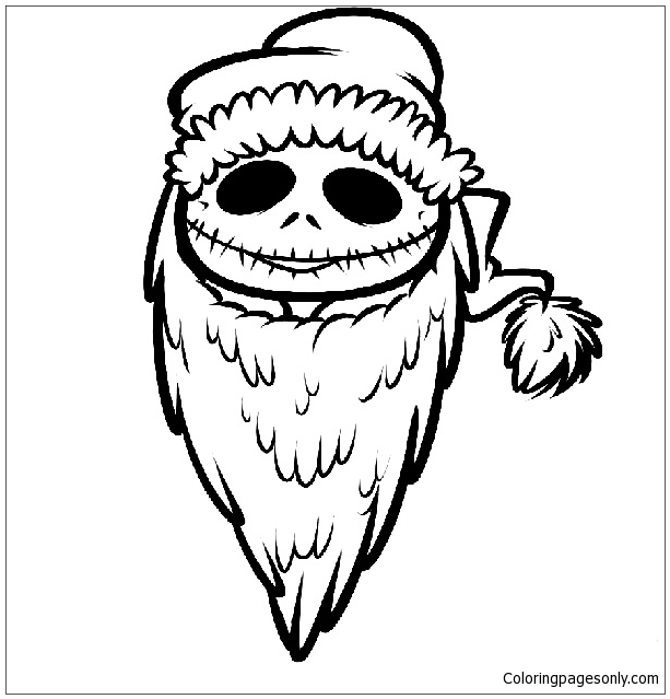613x639 Nightmare Before Christmas Coloring Page