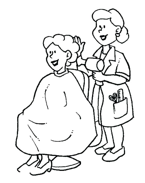 600x757 Job Coloring Pages Job Coloring Pages Hair Stylist On Jobs