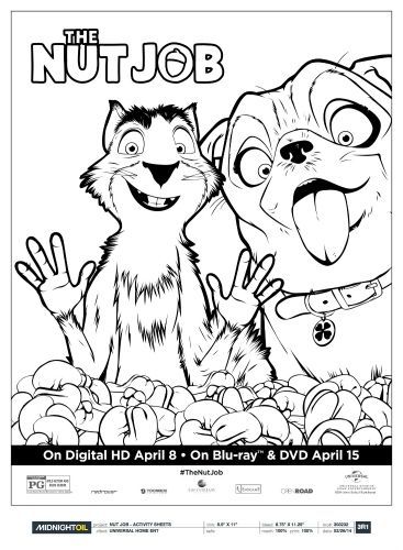 367x500 The Nut Job Surly Amp Precious Coloring Page Printable Coloring