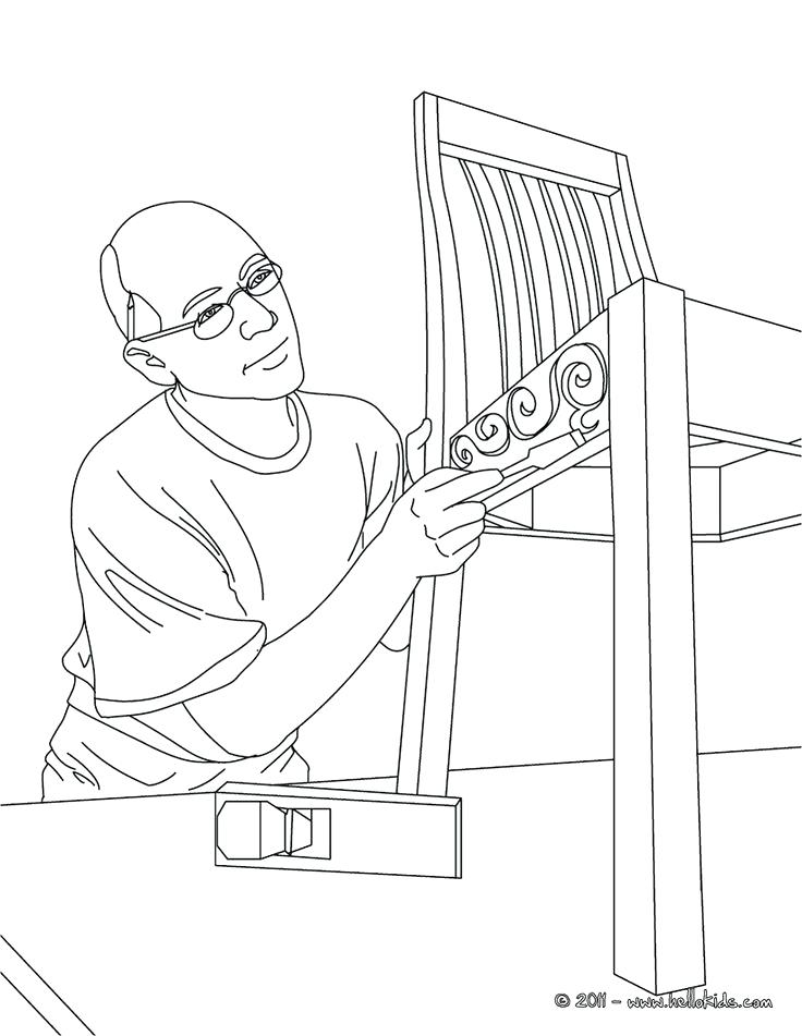 736x951 Job Coloring Page Carpenter Job Coloring Page Amazing Way For Kids