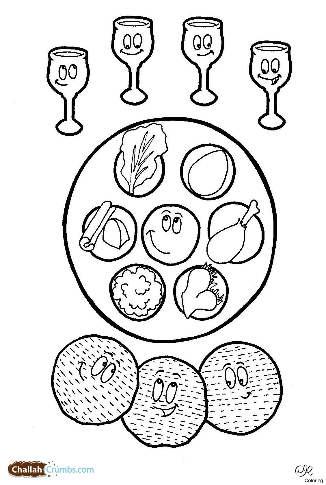 1129x1677 Passover Coloring Pages Images About Seder Plate Bbdabedede Adult