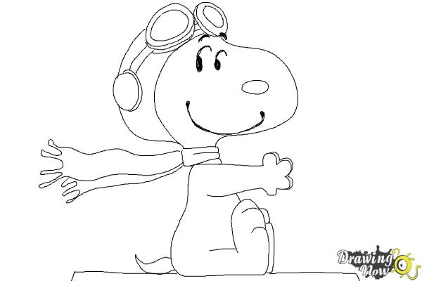 How To Draw Snoopy From The Peanuts Movie Drawingnow Amy 600x400 How To Draw Snoopy From The Peanuts Movie Drawingnow Amy