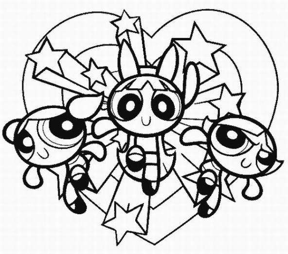 Powerpuff Girls Coloring Pages 592x522 Powerpuff Girls Coloring Pages