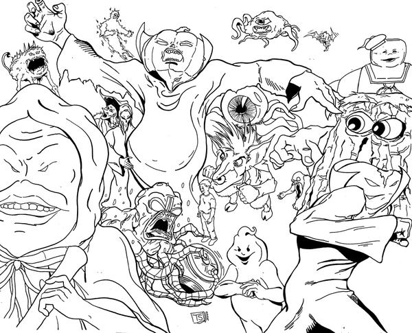Ghostbusters Villains Inked By Tsilvers 600x485 Ghostbusters Villains Inked By Tsilvers