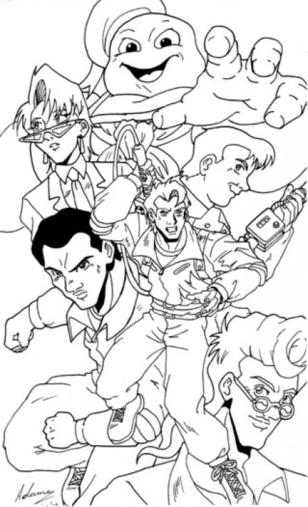 Epic Ghostbusters Coloring Page With Stay Puft Fun Coloring 444x730 Epic Ghostbusters Coloring Page With Stay Puft Fun Coloring