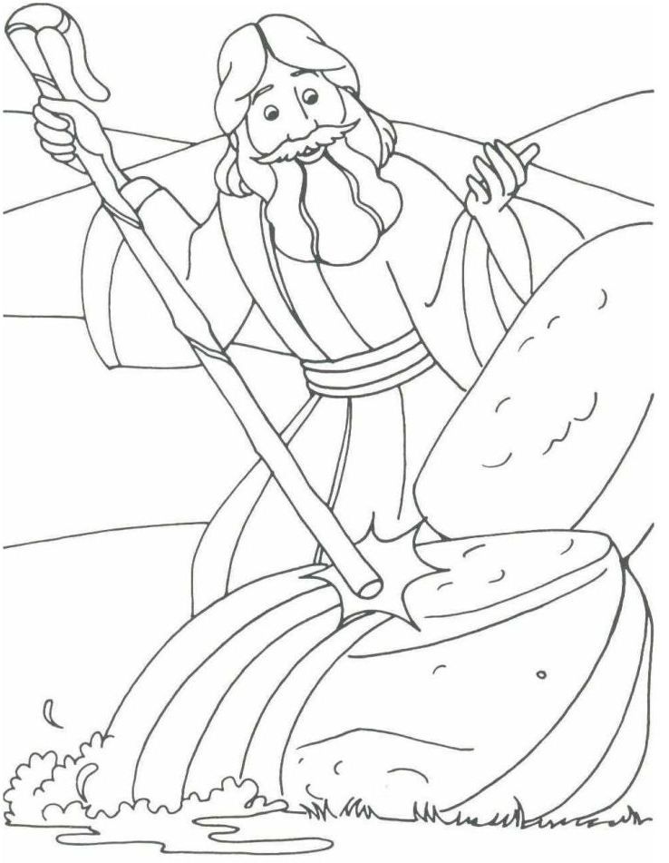 738x951 Free Coloring Pages Of Moses And The Rock