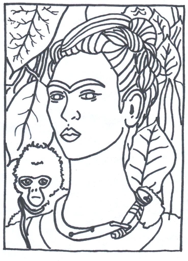 738x1024 Artist Coloring Page