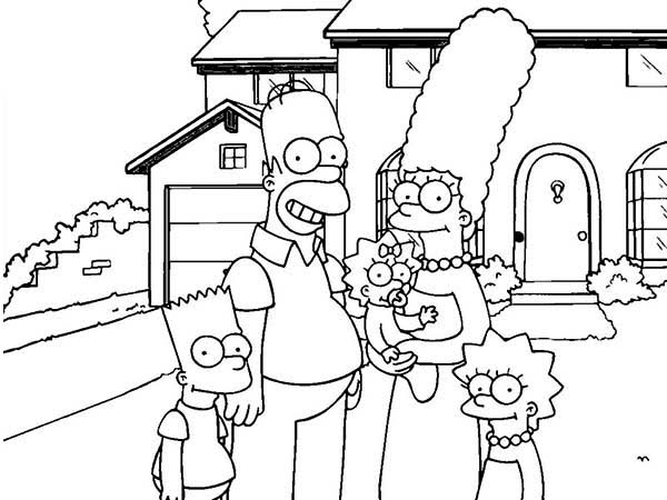 Simpsons Coloring Page Free Download 600x450 Simpsons Coloring Page Free Download