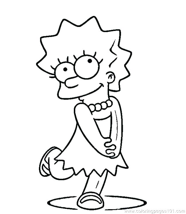 The Simpsons Coloring Pages 650x747 The Simpsons Coloring Pages