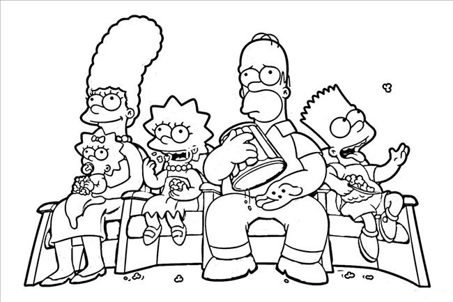 Free Printable Simpsons Coloring Pages 650x433 Free Printable Simpsons Coloring Pages