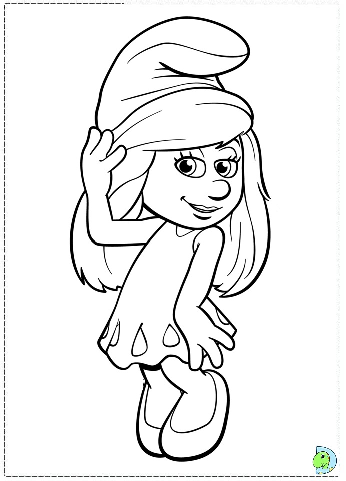 691x960 Smurfs Coloring Pages Com Throughout Smurfette Page Prepare 4