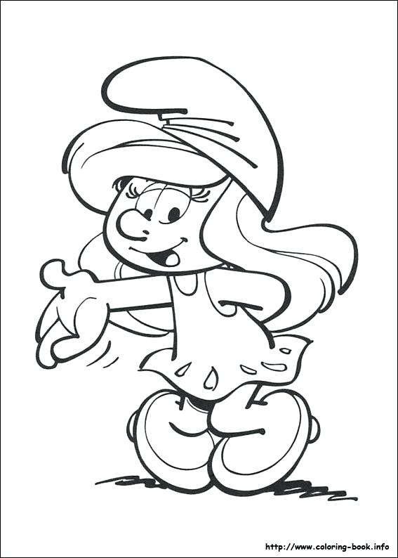 567x794 Smurf Coloring Pages