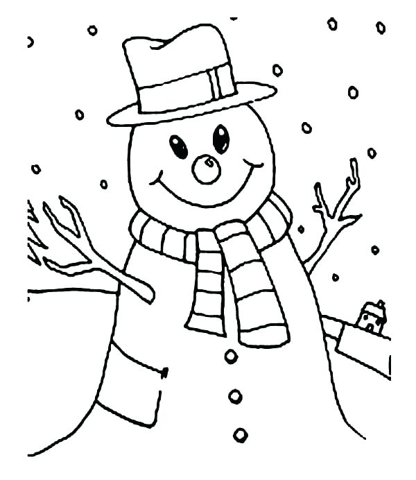 600x692 Snowy Day Coloring Page The Snowy Day Coloring Sheet Snowy Day