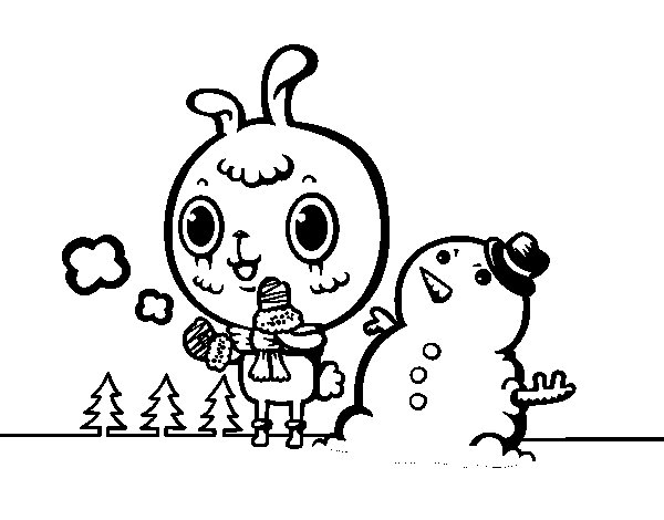 600x470 Snowy Day Coloring Pages