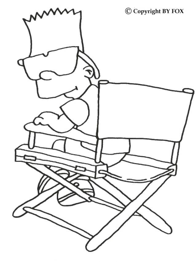 Bart The Movie Star Coloring Page. More The Simpsons Coloring 638x850 Bart The Movie Star Coloring Page. More The Simpsons Coloring