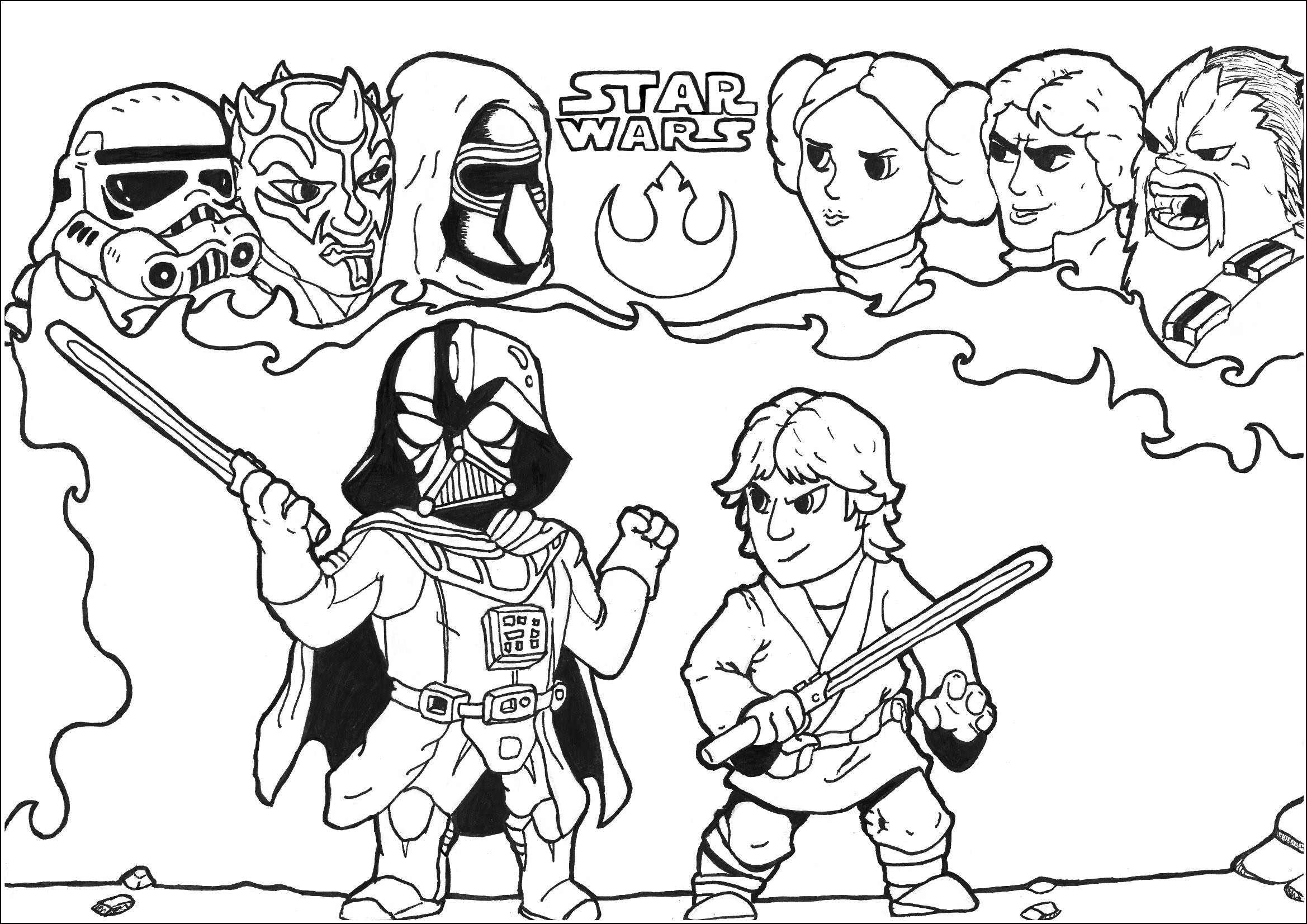 Star Wars Luke Darth Vader Fight 2338x1653 Star Wars Luke Darth Vader Fight