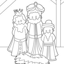 220x220 The Three Wise Men And Baby Jesus Coloring Pages