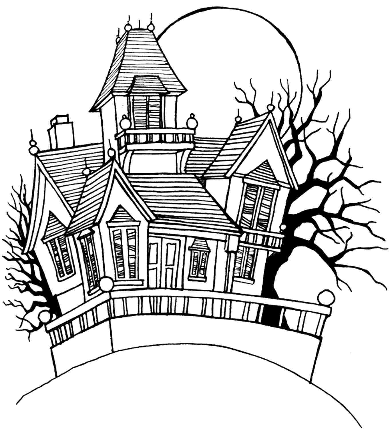 1371x1500 Coloring Pages Haunted House Coloring Page Fresh Sheet Book