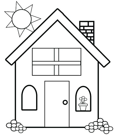 468x552 House Coloring Page